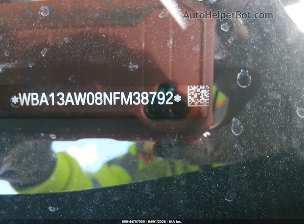 WBA13AW08NFM38792 2022 BMW OTHER Blue ძრავის განყოფილების ხედი