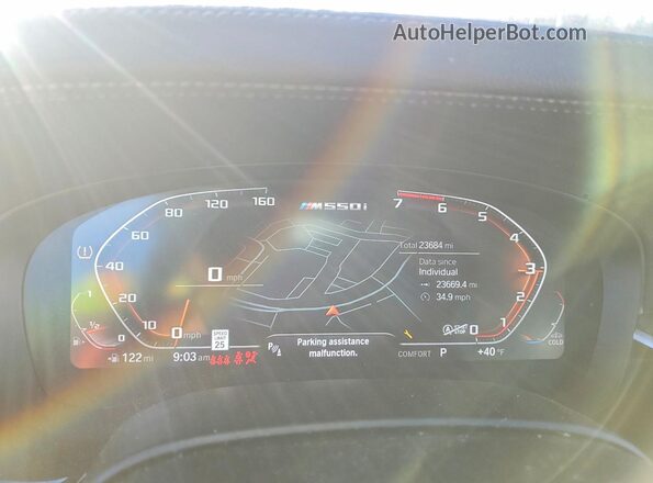 WBA13BK02PCM59153 2023 BMW M5 Black ხელსაწყოთა პანელის ხედი