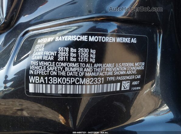 WBA13BK05PCM82331 2023 BMW M5 Gray Вид підкапотного простору