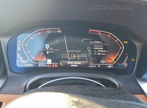 WBA23AT07PCN03354 2023 BMW 4 SERIES Green Вид щитка приладів