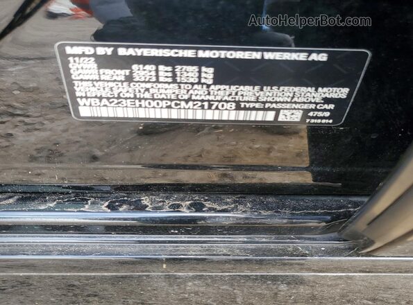WBA23EH00PCM21708 2023 BMW 7 SERIES Black ძრავის განყოფილების ხედი