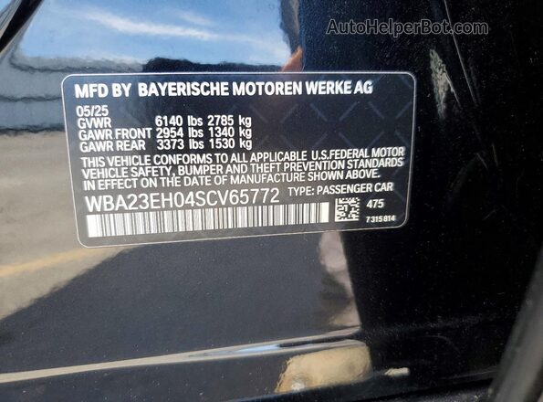 WBA23EH04SCV65772 2025 BMW 7 SERIES Black ძრავის განყოფილების ხედი