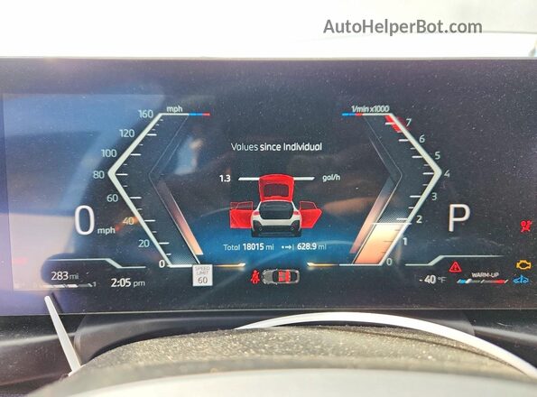 WBA23FB04SFT80179 2025 BMW 4 SERIES White ხელსაწყოთა პანელის ხედი