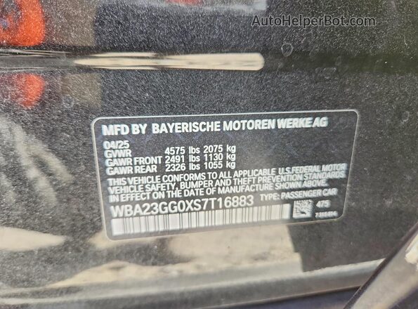 WBA23GG0XS7T16883 2025 BMW 2 SERIES Black ძრავის განყოფილების ხედი