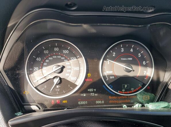 WBA2K9C33HV950443 2017 BMW 2 SERIES Gray Vista del cuadro de instrumentos
