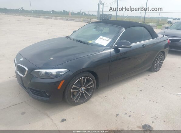 WBA2M7C53K7D14717 2019 BMW 2 SERIES Black წინა მარცხენა ხედი სამი მეოთხედიდან