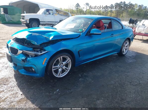 WBA4Z3C56JEC57829 2018 BMW 4 SERIES Blue Vista tres cuartos delantera izquierda
