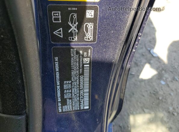 WBA4Z7C06L5R96890 2020 BMW 4 SERIES Blue Engine compartment view