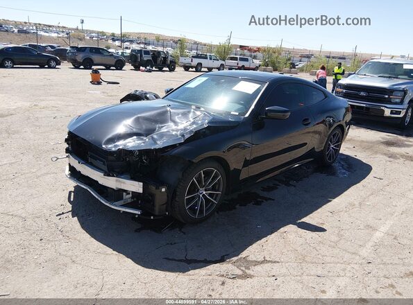 WBA53AP04PCL90695 2023 BMW 4 SERIES Black Առջևի ձախ երեք քառորդ տեսարան