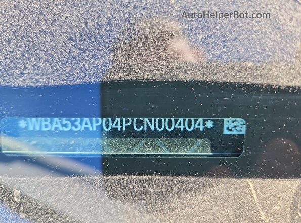 WBA53AP04PCN00404 2023 BMW 4 SERIES Blue VIN sticker view