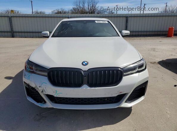 WBA53BH07MCF50698 2021 BMW 5 SERIES White Front view