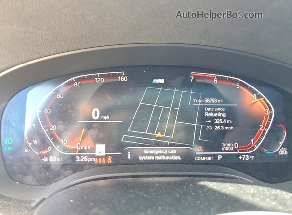 WBA53BH07MCF50698 2021 BMW 5 SERIES White Instrument cluster view
