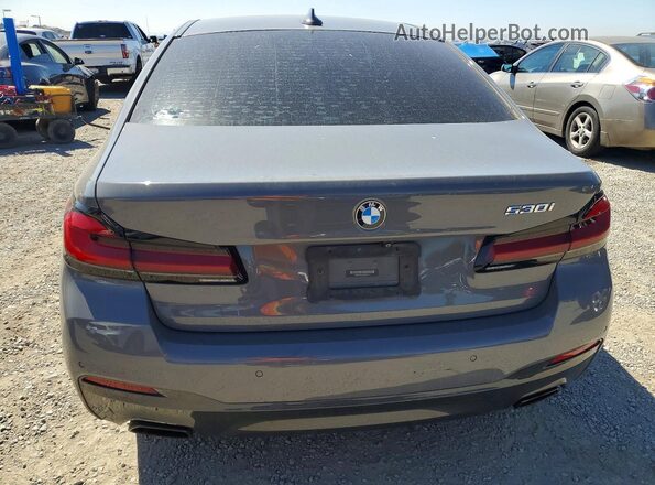 WBA53BH08MCG64113 2021 BMW 5 SERIES Gray უკანა ხედი