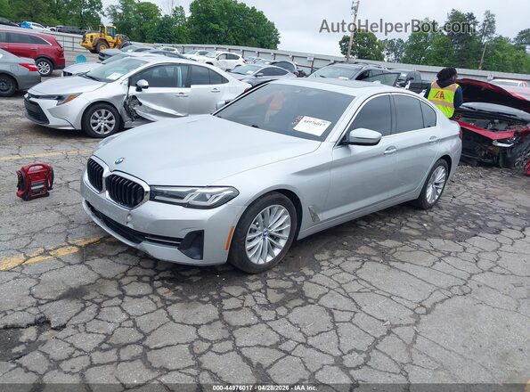 WBA53BH08MWW97463 2021 BMW 5 SERIES Silver Передня ліва чверть
