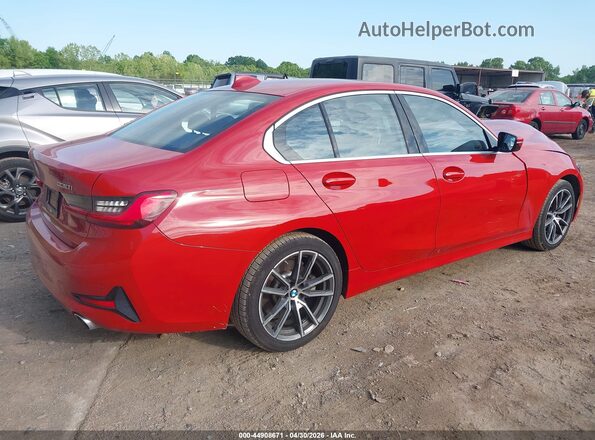 WBA5R7C57KAJ82575 2019 BMW 3 SERIES Красный Задняя правая четверть