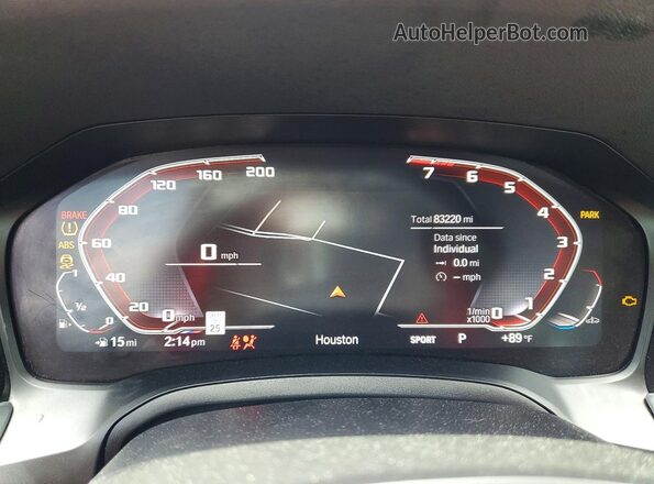 WBA5U9C01LFH39549 2020 BMW M3 Black Widok zestawu wskaźników