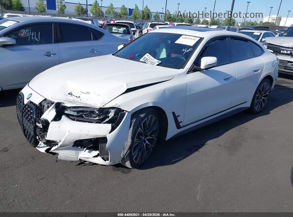 WBA63AV05NFM39342 2022 BMW 4 SERIES White Առջևի ձախ երեք քառորդ տեսարան