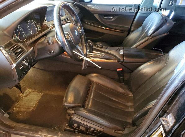 WBA6D4C57GD977343 2016 BMW 6 SERIES Black Widok wnętrza z przodu