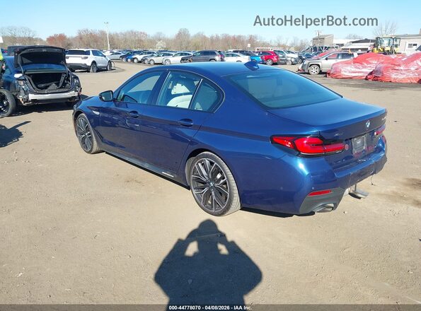 WBA73BJ02MCG03214 2021 BMW 5 SERIES Blue Tył lewy