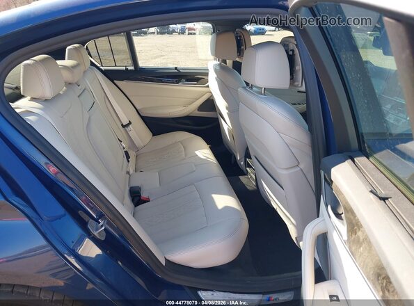 WBA73BJ02MCG03214 2021 BMW 5 SERIES Blue Widok naklejki z numerem VIN