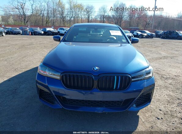 WBA73BJ02MCG03214 2021 BMW 5 SERIES Blue Widok zestawu wskaźników