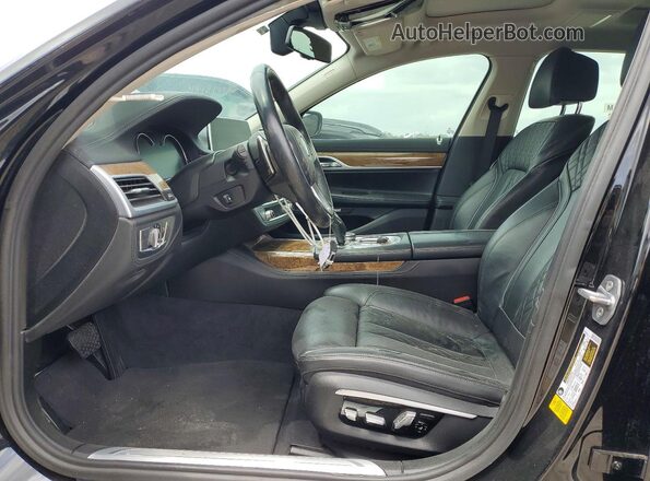 WBA7E2C53HG740175 2017 BMW 7 SERIES Black Вид салону спереду