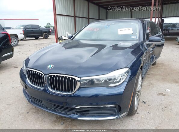 WBA7E2C56GG546822 2016 BMW 7 SERIES Синий Передняя левая четверть