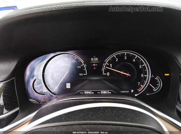 WBA7E2C57HG740535 2017 BMW 7 SERIES Black Вид задніх сидінь