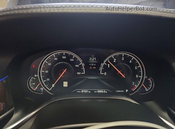 WBA7F2C58HG422064 2017 BMW 7 SERIES Blue Vista del cuadro de instrumentos