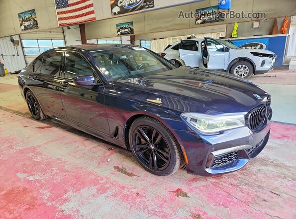WBA7F2C58HG422064 2017 BMW 7 SERIES Blue Delantero derecho