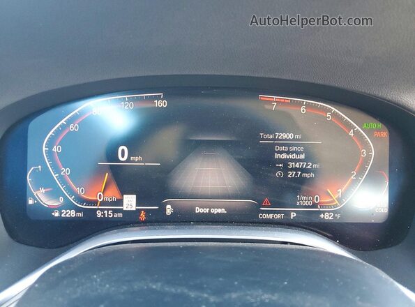 WBA7T2C04MCF01460 2021 BMW 7 SERIES Black ხელსაწყოთა პანელის ხედი