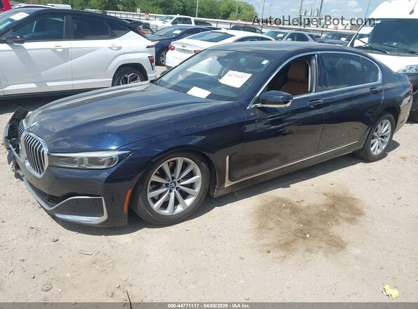 WBA7T4C03LCD70905 2020 BMW 7 SERIES Blue Առջևի ձախ երեք քառորդ տեսարան