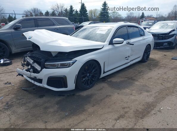 WBA7U2C00MCF42391 2021 BMW 7 SERIES White წინა მარცხენა ხედი სამი მეოთხედიდან