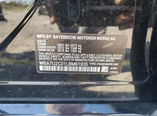 WBA7U2C01LBM61935 2020 BMW 7 SERIES White Engine compartment view