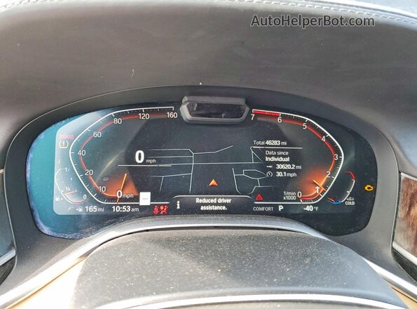WBA7U2C08MCE98558 2021 BMW 7 SERIES Gray Вид щитка приладів