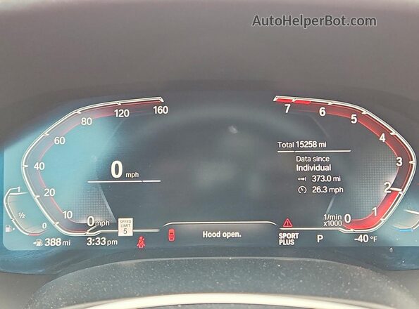 WBAAE4C07PCM53627 2023 BMW 8 SERIES Black Instrument cluster view