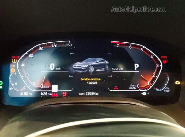 WBAGV2C06RCP13405 2024 BMW 8 SERIES Gray Instrument cluster view