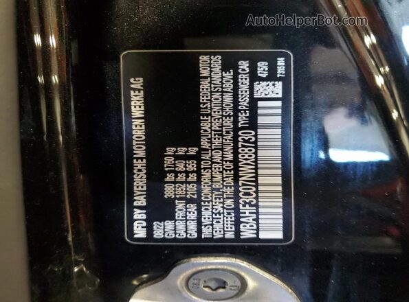 WBAHF3C07NWX88730 2022 BMW Z4 Black ძრავის განყოფილების ხედი