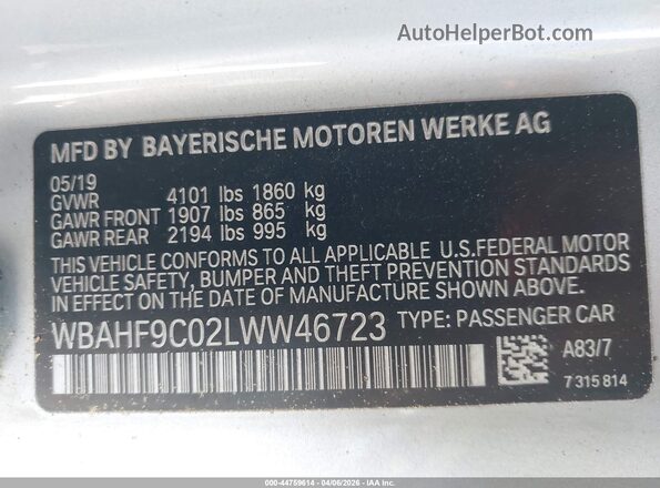 WBAHF9C02LWW46723 2020 BMW Z4 Silver Widok komory silnika