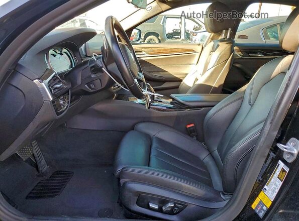 WBAJA9C53KB393607 2019 BMW 5 SERIES Black Вид салону спереду