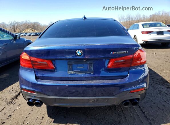 WBAJB9C59JB036458 2018 BMW M5 Blue უკანა ხედი