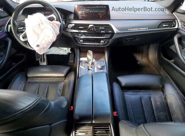 WBAJS7C03LCE02679 2020 BMW M5 Black Առջևի վահանակի տեսք
