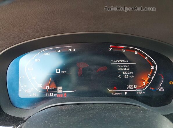 WBAJS7C05LCD82435 2020 BMW M5 White Вид щитка приладів
