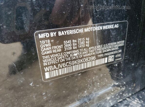 WBAJV6C59KBK08396 2019 BMW 6 SERIES Black Շարժիչի բաժամունքի տեսք