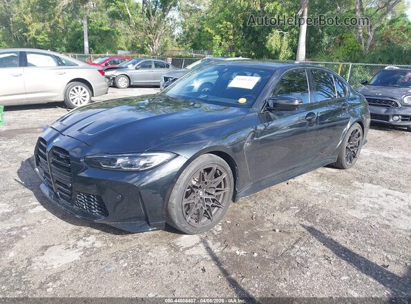 WBS33AY03RFS16488 2024 BMW M3 Черный Передняя левая четверть
