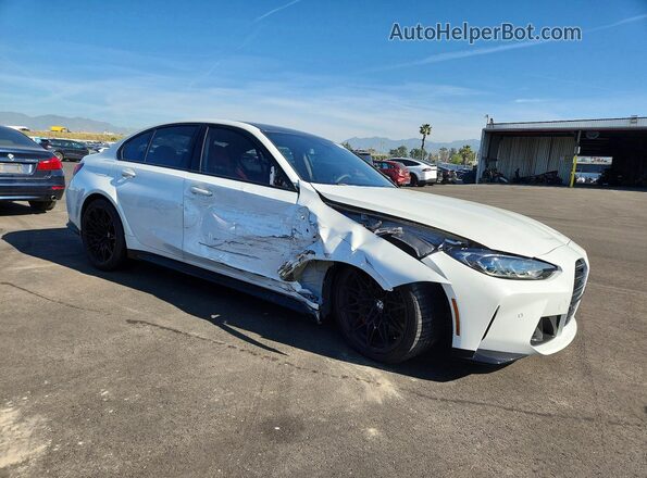 WBS33AY05NFL65091 2022 BMW M3 White Передня права чверть