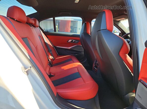 WBS33AY05NFL65091 2022 BMW M3 White Вид задніх сидінь