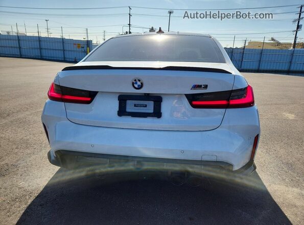WBS33AY05NFL65091 2022 BMW M3 White Вид ззаду