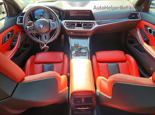 WBS33AY05NFL65091 2022 BMW M3 White Вид панелі приладів