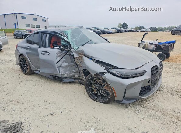 WBS33AY08PFP90601 2023 BMW M3 Серый Передняя правая четверть